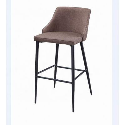 New design popular PU seat with black powder coated legs bar chair