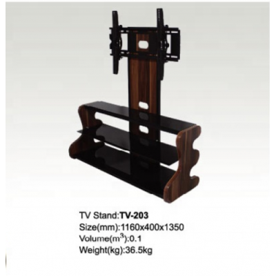 2020 black tempered glass TV stand