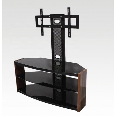 2020 Africa new model wooden glass metal lcd tv rack floor mount tv stand design furniture